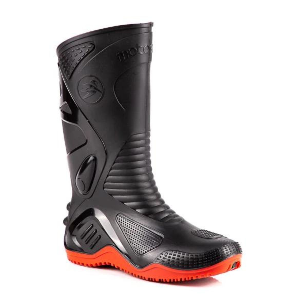 Bota Motociclista de Chuva Impermeável Cano Longo PVC Motosafe - Imagem 3