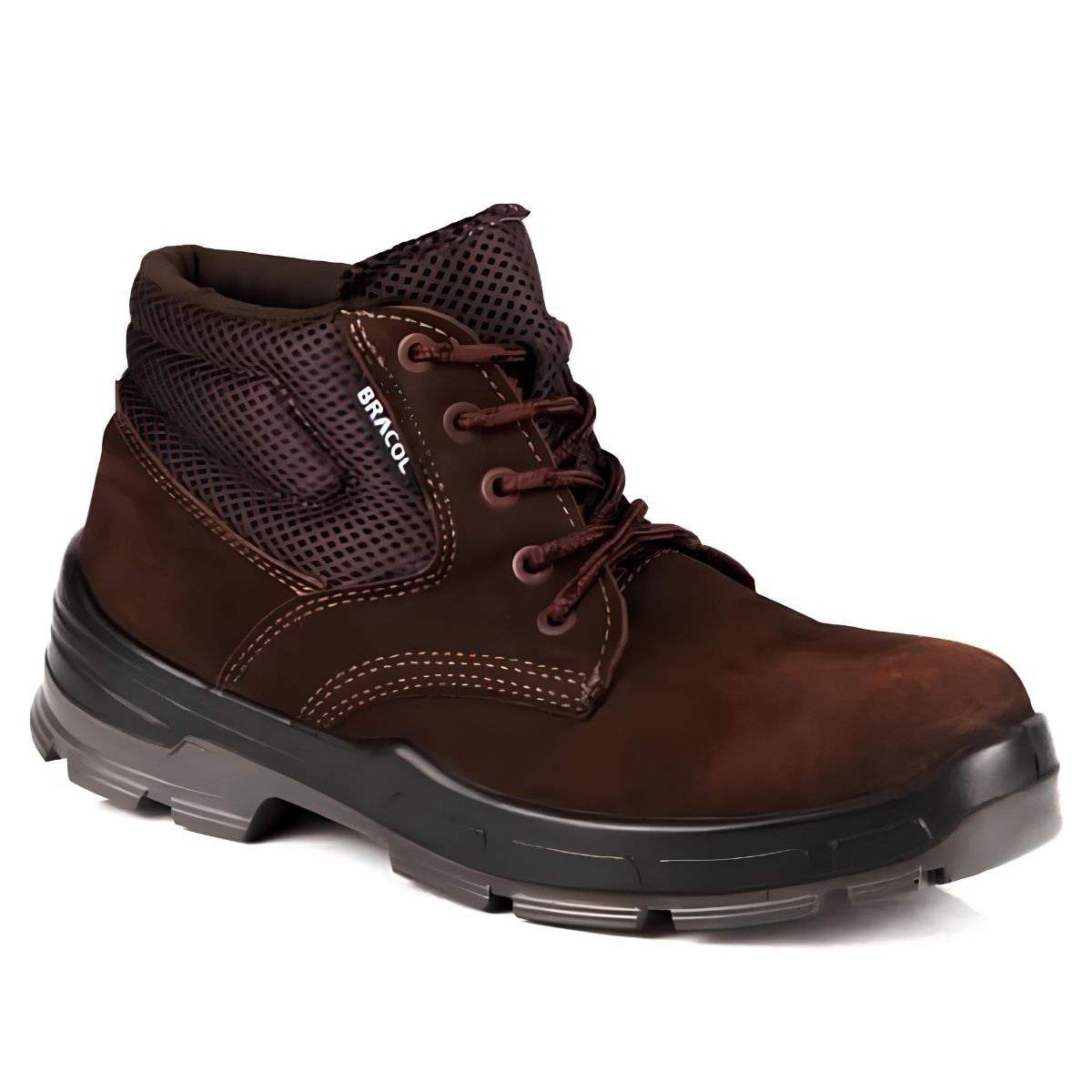 Coturno de amarrar acolchoado Nobuck Marrom Café bico de PVC DUBAI BAE - BRACOL