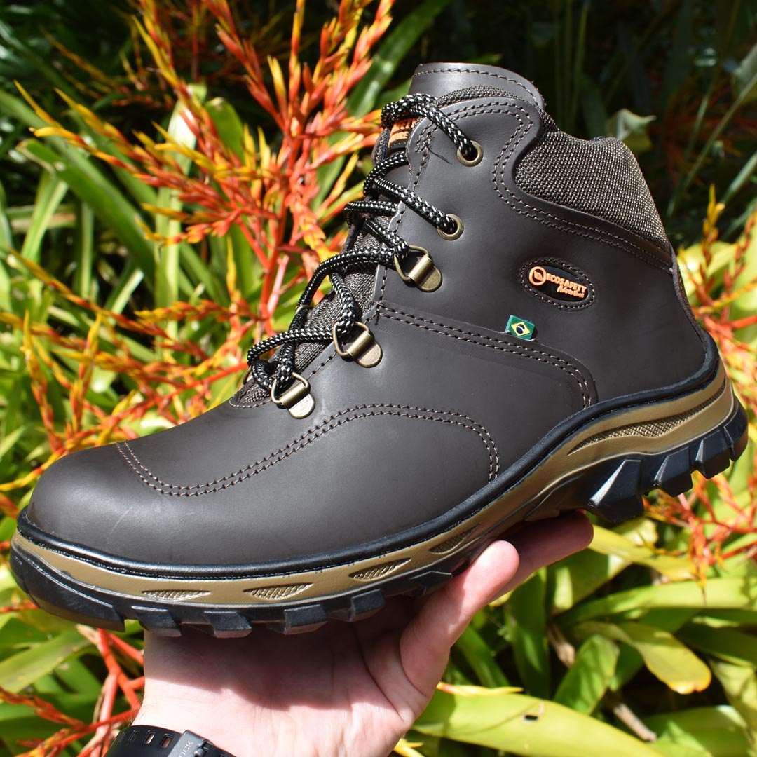 Coturno de Segurança Adventure Couro Látego Café PS 410 - Ecosafety - Imagem 3