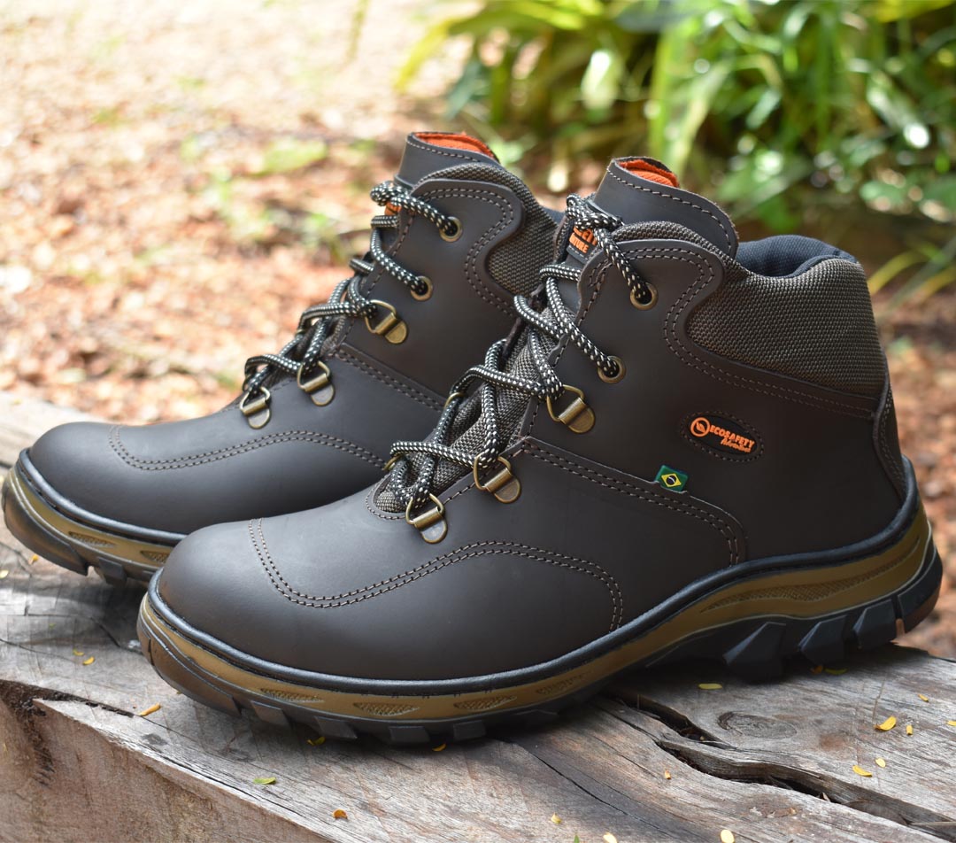 Coturno de Segurança Adventure Couro Látego Café PS 410 - Ecosafety - Imagem 4