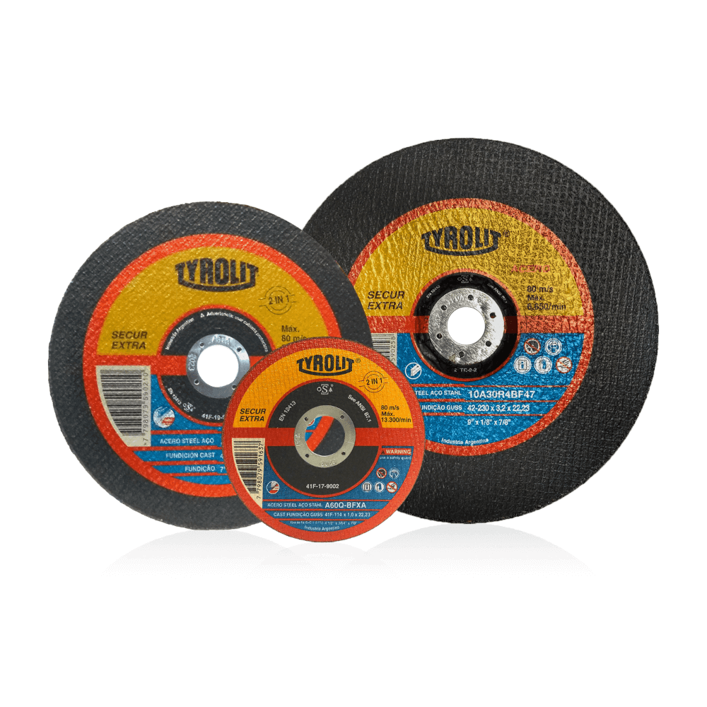 Disco de Corte Premium 2 em 1 Inox / Carbono Secur Extra 7" - Tyrolit - Imagem 2