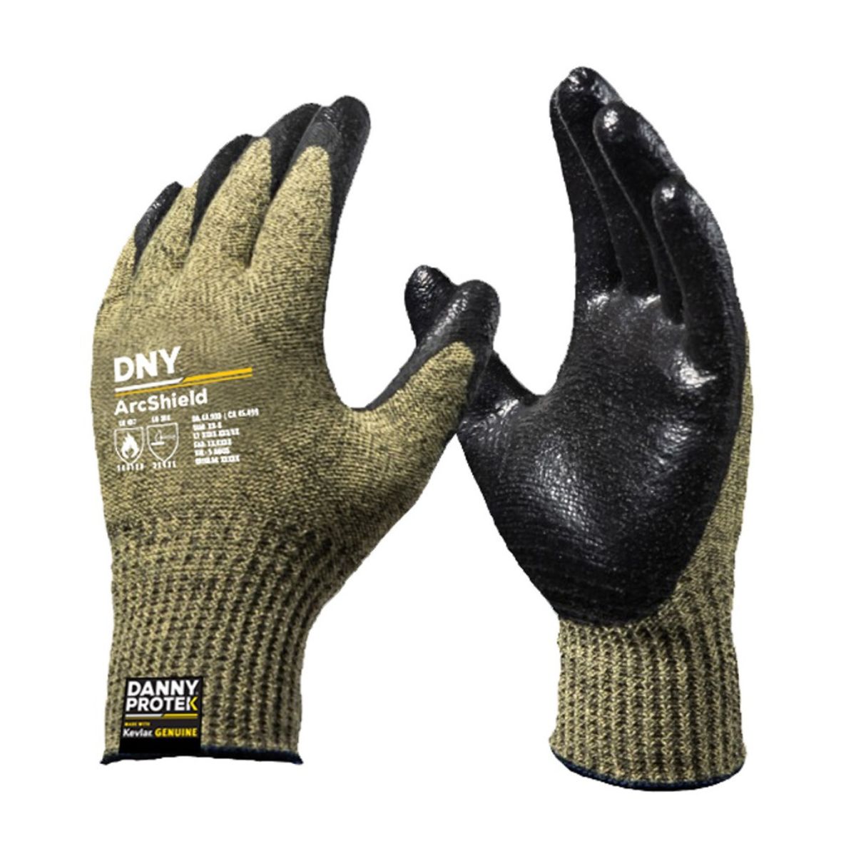 Luva de Kevlar Arco Elétrico Anticorte e Térmica Até 500º Arcshield DA60900 DANNY