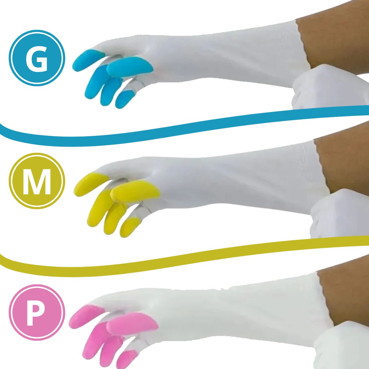 Luva de Látex Antialérgica HouseHold Silk Touch Super Safety - Imagem 3