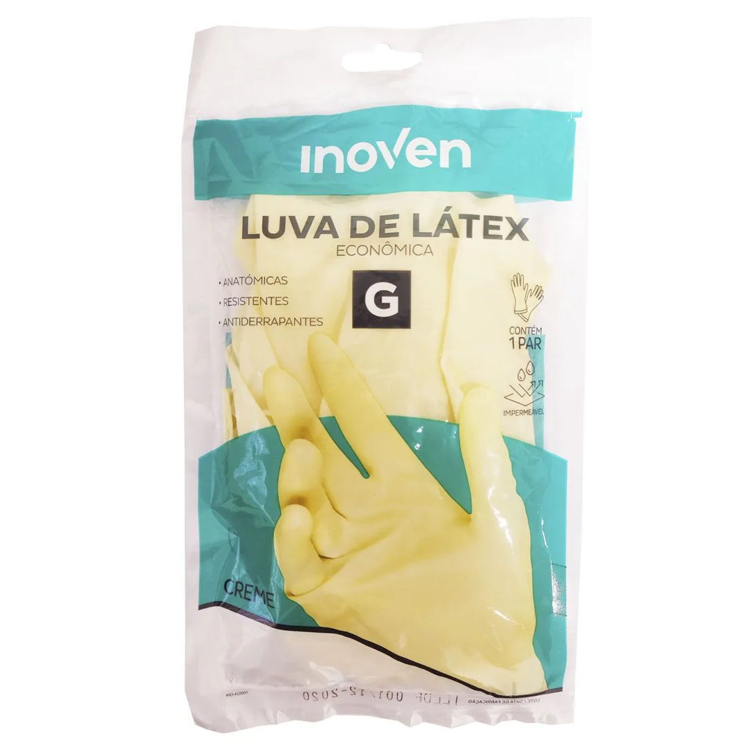 Luva de Látex Multiuso Anatómicas Antiderrapante Inoven - Imagem 3