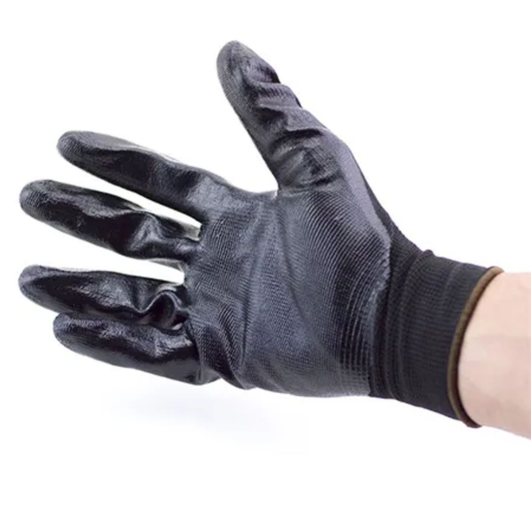 Luva de Segurança De Nylon Com Banho Nitrílico Ultrablack - Danny - Imagem 2