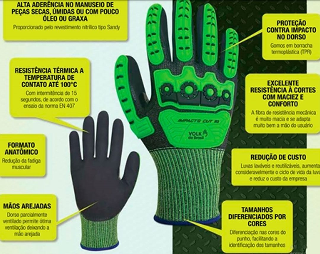 Luva para Alta Temperatura Anti-impacto E Resistente a Corte Cut R2- Volk - Imagem 2