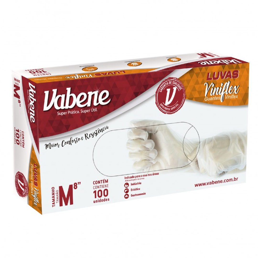 Luva Viniflex Caixa c/100 Unidades - Vabene - Imagem 3