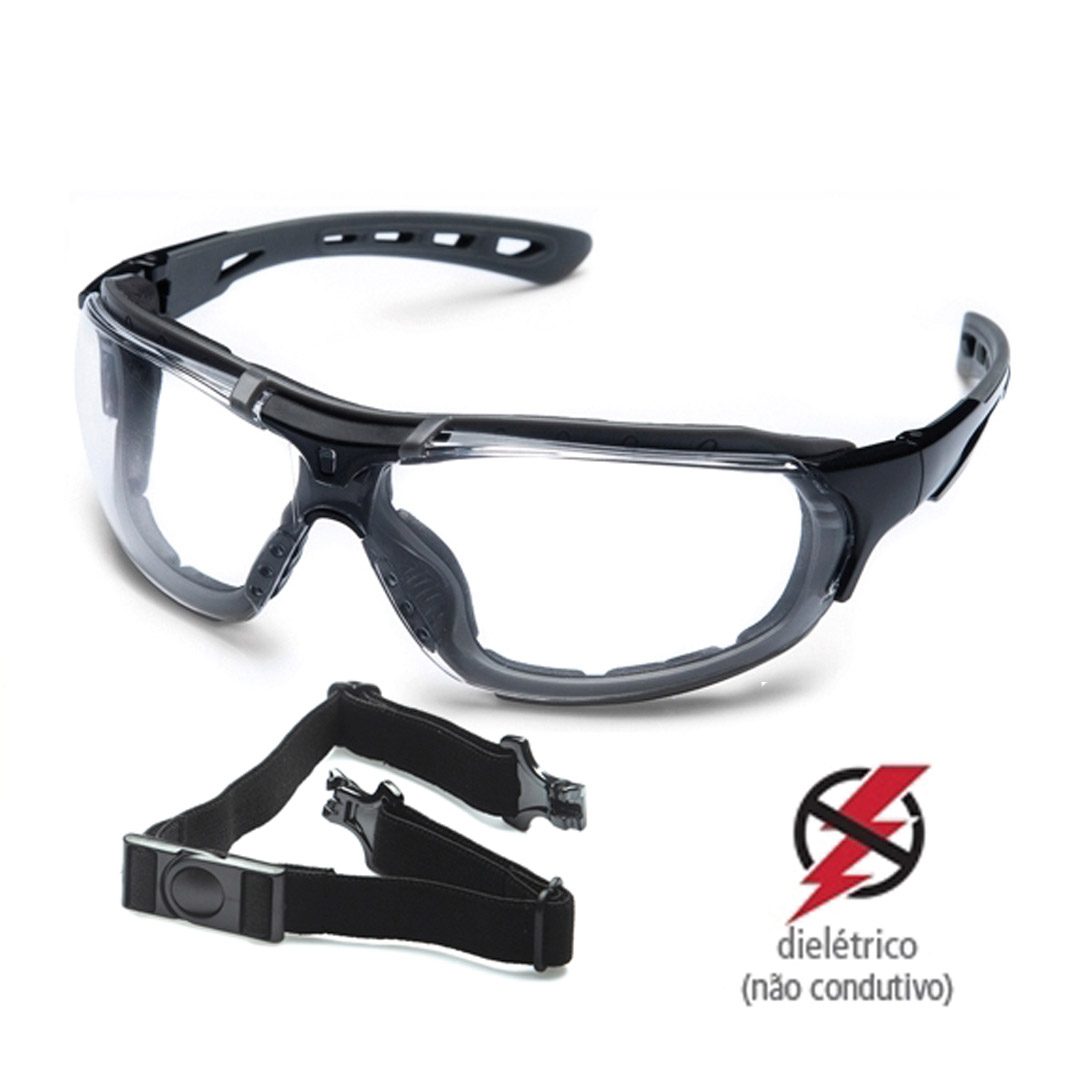 Óculos de Proteção Roma Incolor para Eletricista - Steelflex - Imagem 2