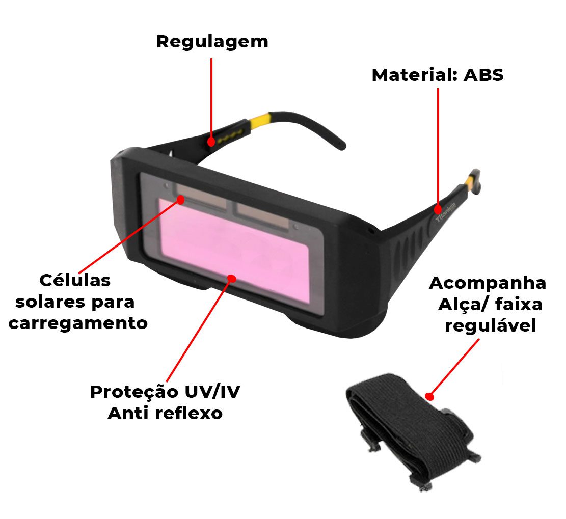 Óculos de Solda com Escurecimento Automático Ton. 11 Titanium Vision - Imagem 2