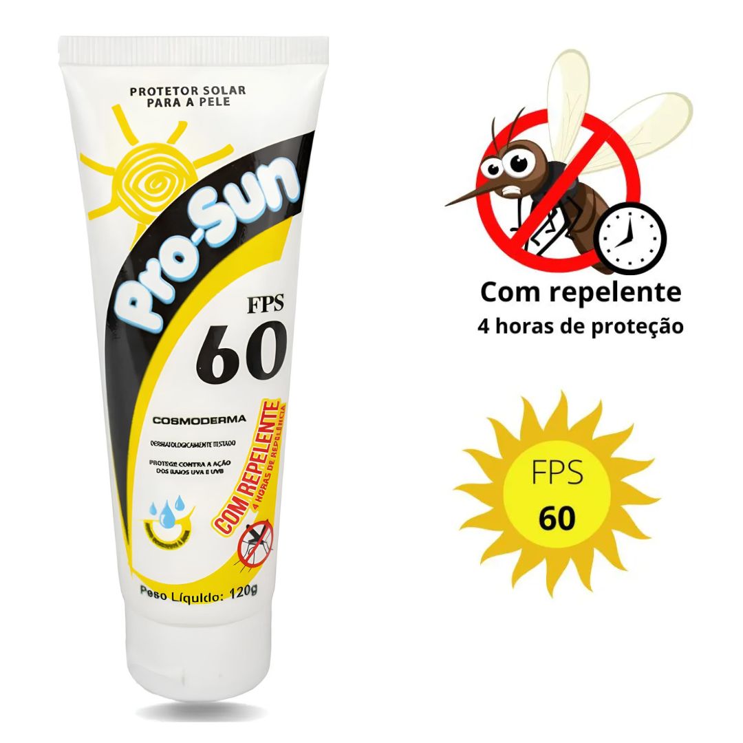 Protetor Solar Pro Sun Fps 60 Com Repelente 120g - Imagem 2