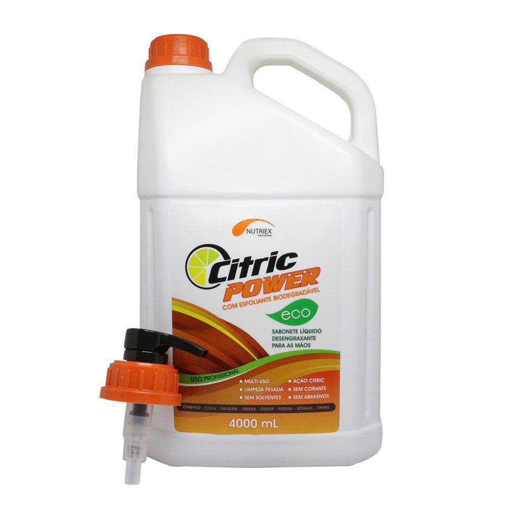 Sabonete Líquido Desengraxante com Esfoliante Citric Power Nutriex - 4 Litros