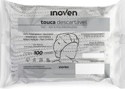 Touca Descartável de TNT Pacote com 100 Unidades - Inoven - Imagem 2
