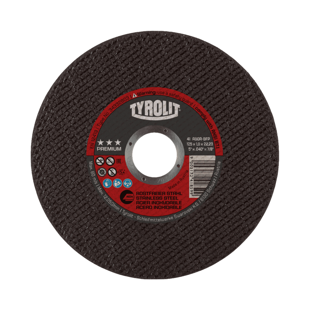 Disco De Corte 4.1/2 - 115 x 1,0 x 22,23 mm - Tyrolit