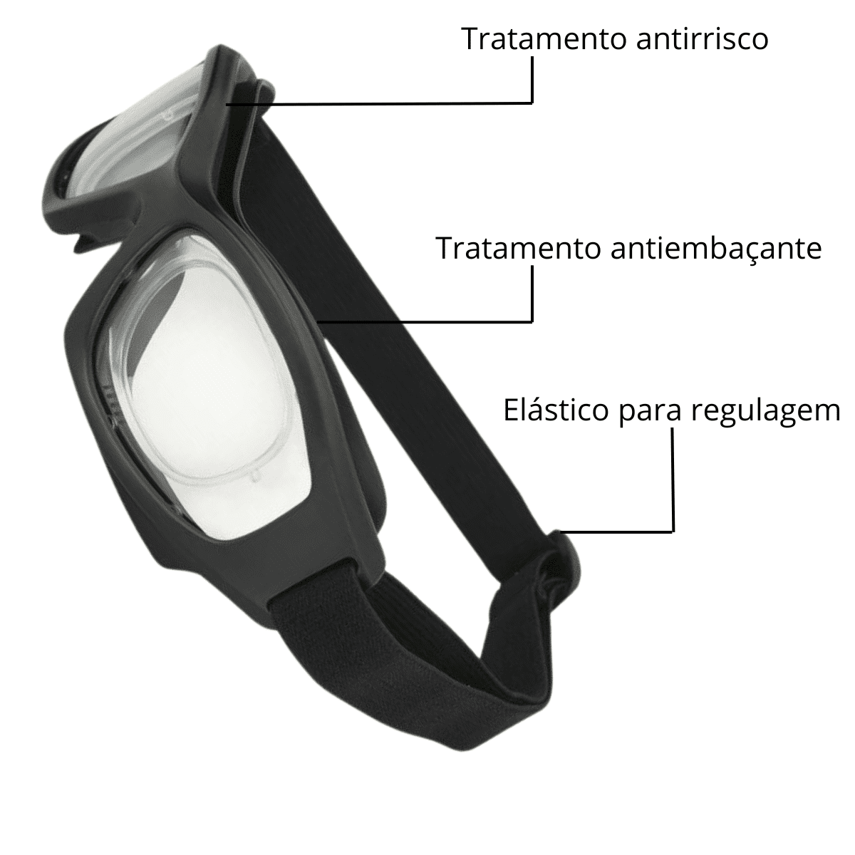 Óculos De Proteção D-Tech Lente Incolor - Danny - Imagem 3